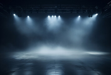 Concert empty background stage show light spotlight