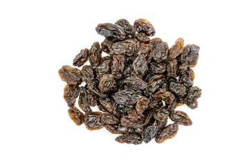 Raisin isolated on white background top view