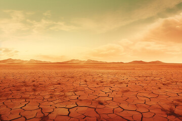 Orange ground desert heat hot crack sky earth dry drought arid