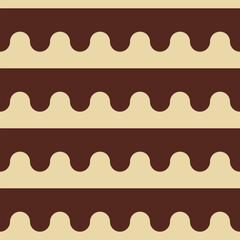 Dripping melted chocolate background. Brown and white chocolate shades. Seamless repeating vector pattern.