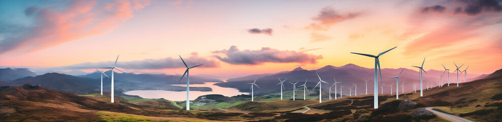Obraz premium Ecological flower alternative nature turbine energy environment landscape technology wind renewable windmill