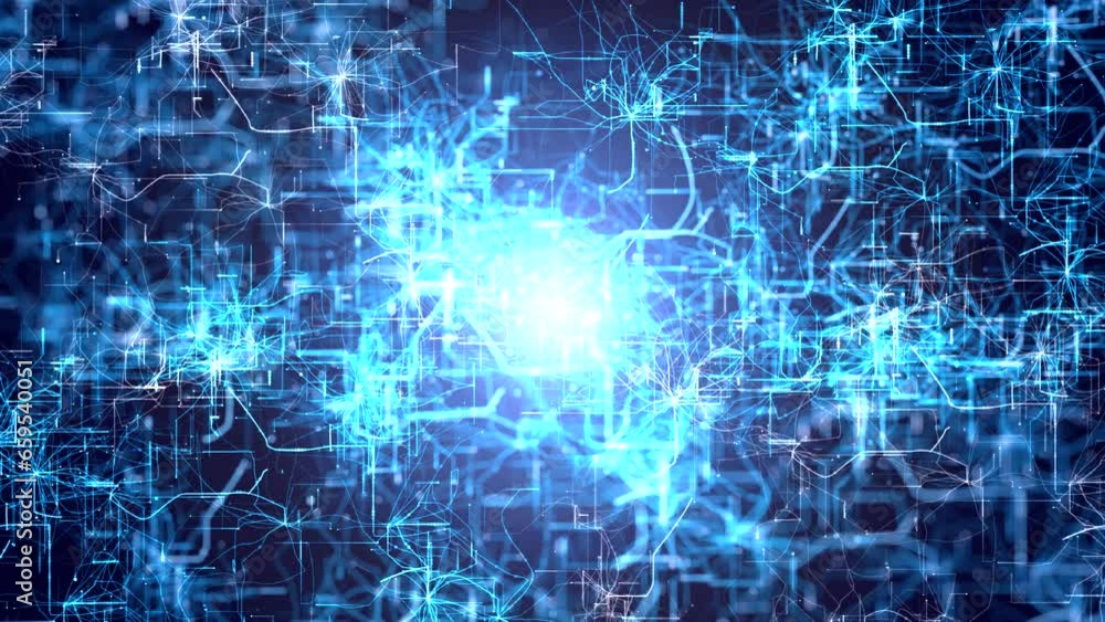 Aufkleber abstract futuristic network background for ai, big data, and technology concepts