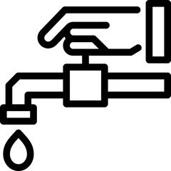 illustration of a faucet with water drop