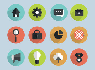 Fototapeta premium Modern Colorful Business Marketing Business Set