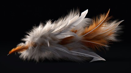 rabbit feather fluffy koi.Generative AI