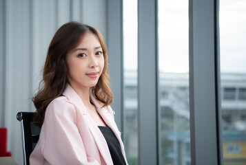 Portrait of asian businesswoman in the office, business concept
