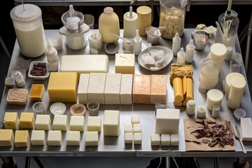 Handmade soap production, close up