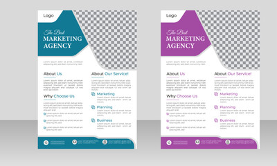 New Modern digital marketing flyer design template for infographics