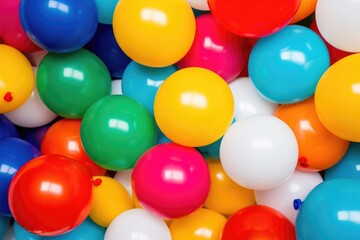 Fototapeta na wymiar colorful latex balloons grouped together