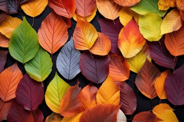 a collection of colorful autumn leaves