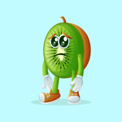 kiwi character with sad expression