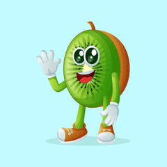 kiwi character waving his hand