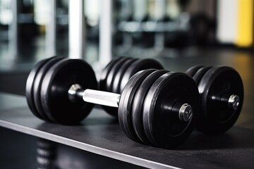 Fototapeta premium close-up of dumbbells for core-strengthening exercises