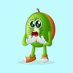 kiwi character with a surprised face and open mouth