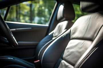 driver seat of a car, no person present