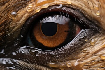 high-resolution image of a ducks swollen eye