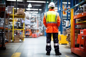 safety signs and equipment on a factory floor - obrazy, fototapety, plakaty