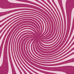 Swirl pink radial background. Swirl and spiral background with sparkles. Candy colored wallpaper with sunburst. Colorful rotating lines for template, banner, poster, flyer. Vector