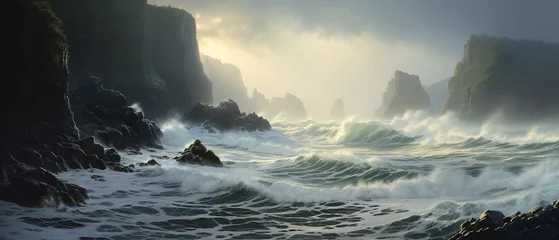 Poster ocean landscape Generative AI © Quentin