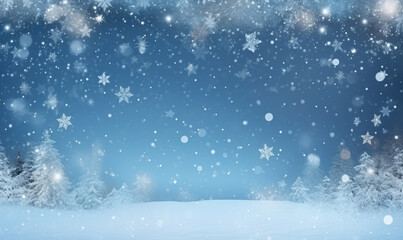 Serene winter wonderland captivates as delicate snowflakes descend.