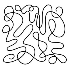 Mid century modern minimalist art print vector. Abstract contemporary trandy aesthetic background. Continuous one line doodles drawing