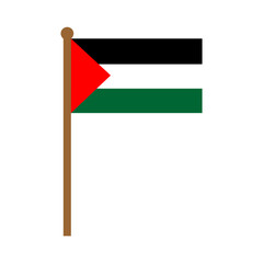 Flag of palestina vector icon