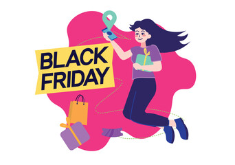 Black Friday and delivery concept