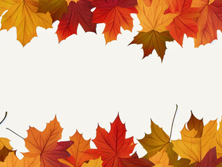 Fototapeta premium autumn leaves border
