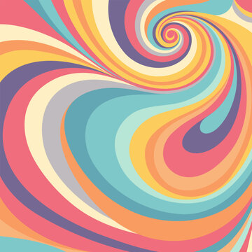 Retro background with colorful stripes.