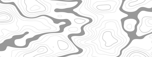 Abstract wavy topographic map. Abstract wavy and curved lines background. Abstract geometric topographic contour map background.