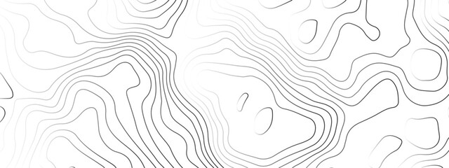 Abstract wavy topographic map. Abstract wavy and curved lines background. Abstract geometric topographic contour map background.