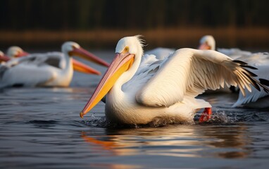 Great White Pelican, Pelecanus onocrotalus