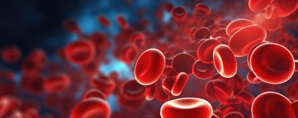 red blood cells medical background banner - obrazy, fototapety, plakaty