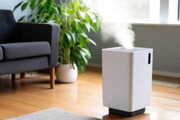 air purifier releasing clean air into the room
