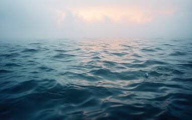 Obraz premium Sea ripple water with morning fog