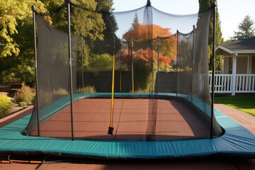 safety net around a home trampoline