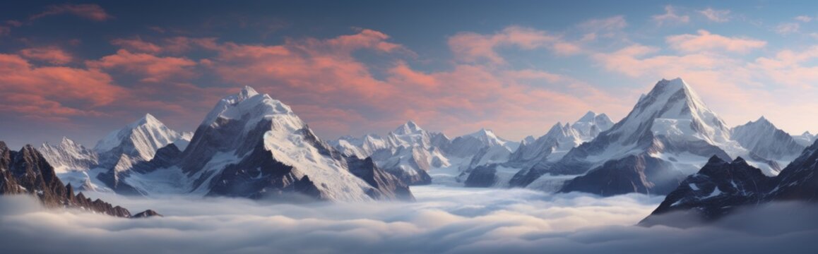 View of snowcapped mountains