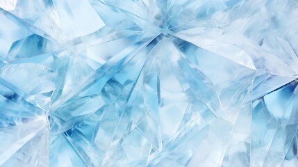 Obraz premium a blue abstract background with many pieces of glass in it. generative ai