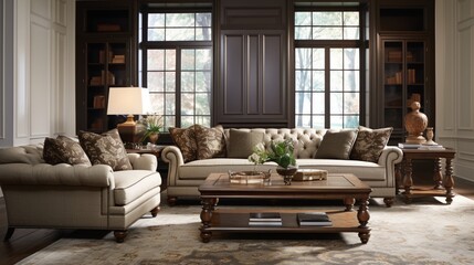 Achieve the perfect blend of traditional and contemporary styles in your living room.