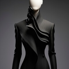 mannequin dressed in black and white