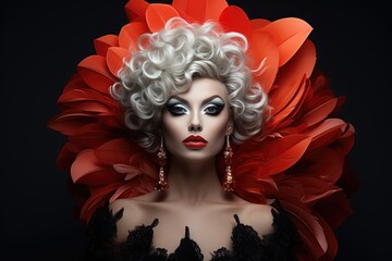 Beautiful drag queen, female impersonation