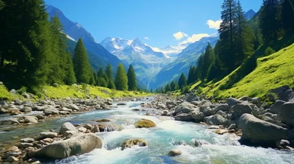  mountain river in the mountains © muneer art