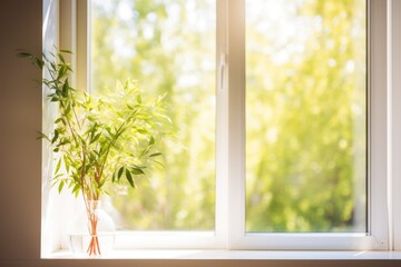 sunlight streaming through energy-efficient glass window