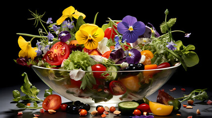 A delightful diet-centric design composed of a variety of colorful salad vegetables
