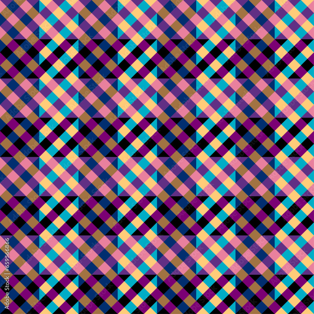 Poster Abstract background seamless pattern.. Classic plaid pattern. Vector image. Herringbone chevron texture.
