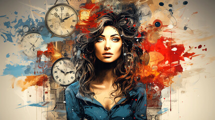 Abstract illustration of the transience of human life