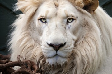 portrait of white lion