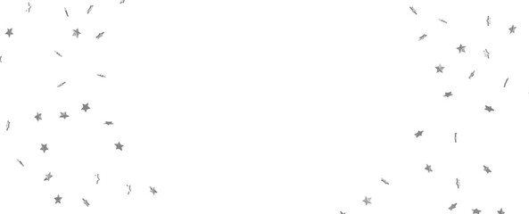 Silver stars border 3d