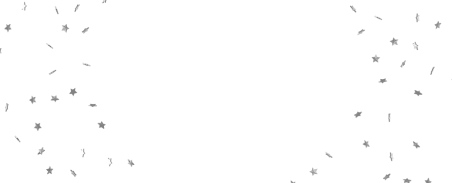 Silver stars border 3d