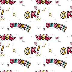 Abstract seamless pattern in 90s style vector